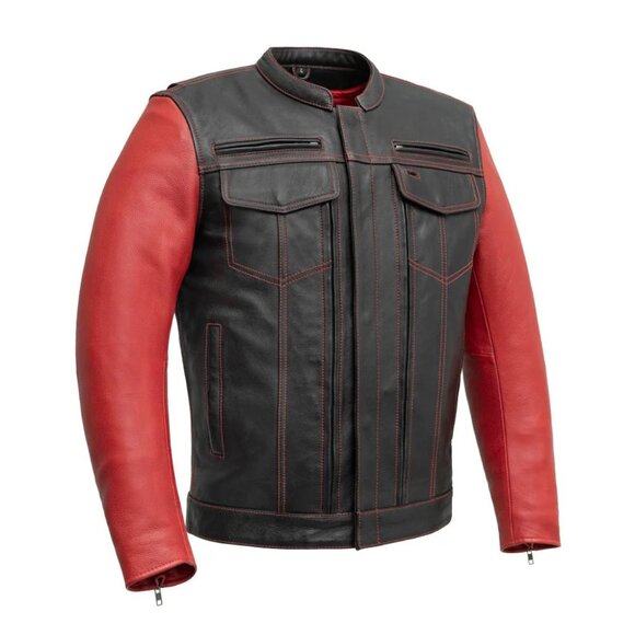 First MFG Other - Vincent Men's Cafe Style Leather Jacket